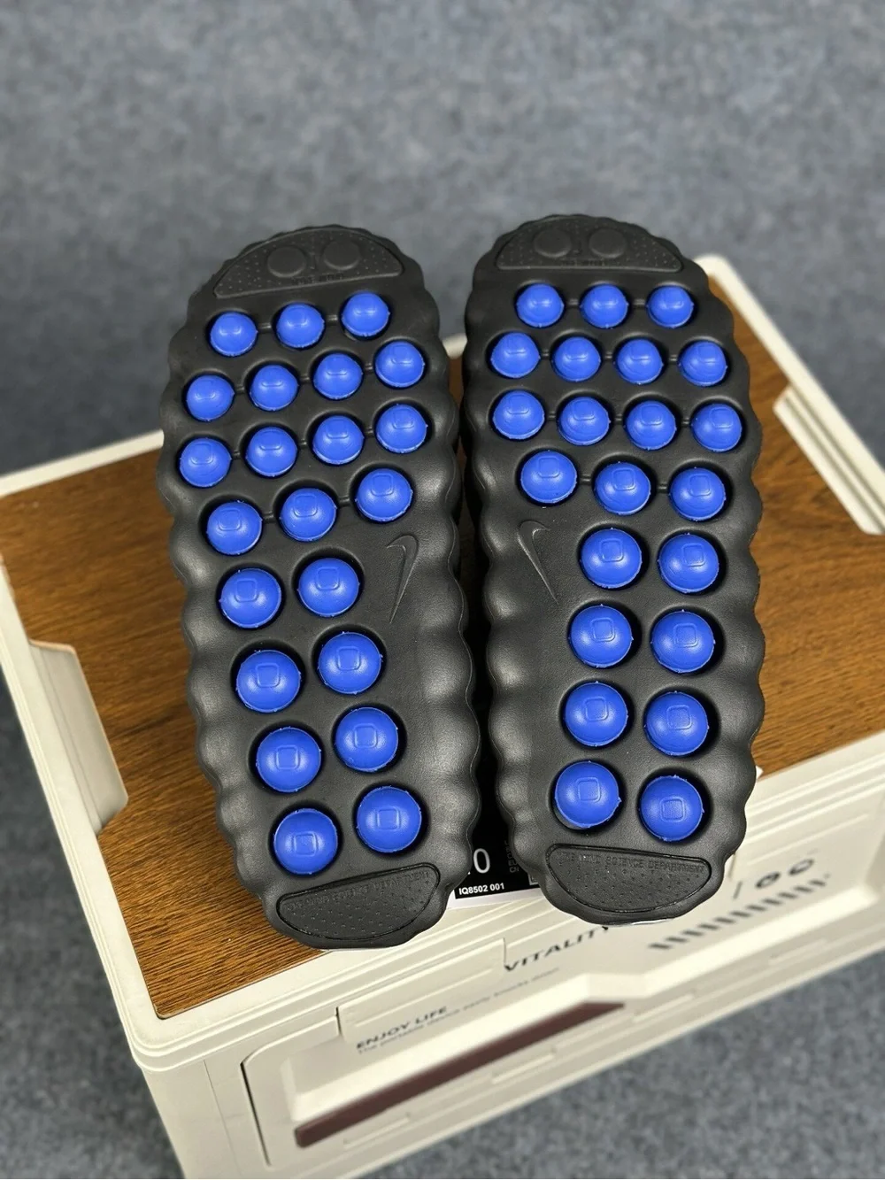 Nike x Fragment Design Mind 001 Black Recovery Slides IQ8502-001 Massage Slipper